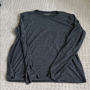 Outdoor Voices Women's Dark Gray Long Sleeve Tee Cloudknit